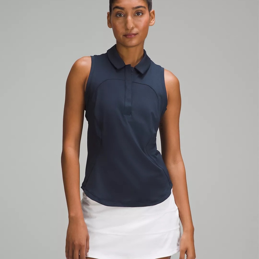 Lululemon Quick-dry Sleeveless Polo, True Navy, Size 10